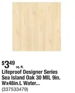 The Home Depot Lifeproof designer series sea island oak offer