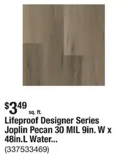 The Home Depot Lifeproof designer series joplin pecan offer