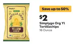Grocery Outlet Simplygo organic yellow corn tortilla chips offer