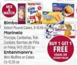 Tony’s Fresh Market Bimbo Select Pound Cakes offer