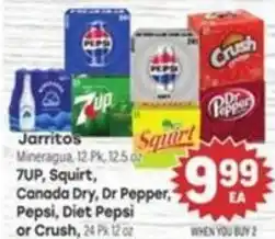 Tony’s Fresh Market Jarritos, 7UP, Squirt, Canada Dry, Dr Pepper, Pepsi, Diet Pepsi or Crush offer