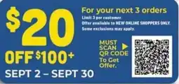 Tony’s Fresh Market New Online Shoppers Only offer