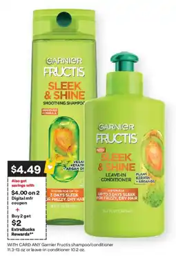 CVS Garnier Fructis Sleek & Shine Shampoo or Conditioner offer