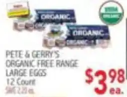 Ingles Markets Pete & Gerry's organic free range large eggs offer