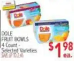 Ingles Markets Dole fruit bowls offer