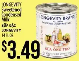 Hmart Longevity Brand Sweetened Condensed Milk offer