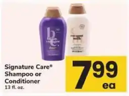 Safeway Signature Care Shampoo or Conditioner offer