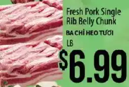 Hmart Fresh Pork Single Rib Belly Chunk offer