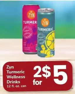 Safeway Zyn Turmeric Wellness Drinks offer