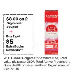 CVS Colgate Optic White offer