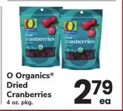Safeway O Organics Dried Cranberries offer