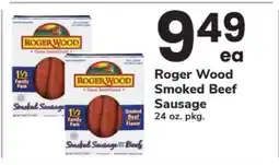Safeway Roger Wood Smoked Beef Sausage offer