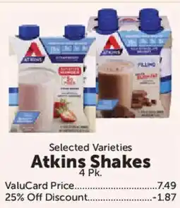 Food City Atkins Shakes offer