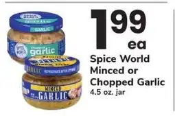 Safeway Spice World minced or chopped garlic offer