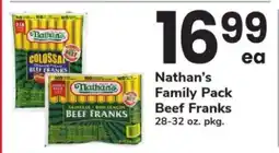 Safeway Nathanβs Family Pack Beef Franks offer
