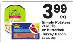 Safeway Simply Potatoes or Butterball Turkey Bacon offer