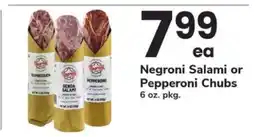 Safeway Negroni Salami or Pepperoni Chubs offer