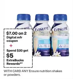 CVS Ensure nutrition shakes offer