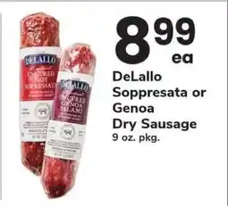 Safeway DeLallo Soppressata or Genoa Dry Sausage offer