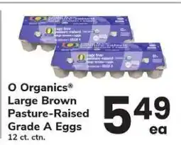 Safeway O Organics Large Brown Pasture Raised Grade A Eggs offer