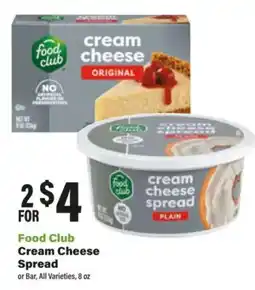 Big Y Food Club Cream Cheese Spread offer