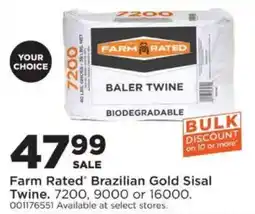 Mills Fleet Farm Farm Rated Brazilian Gold Sisal Twine offer