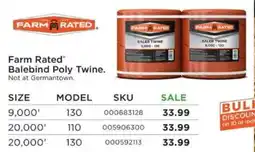Mills Fleet Farm Farm Rated Balebind Poly Twine offer