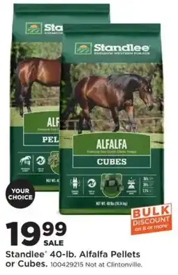 Mills Fleet Farm Standlee alfalfa pellets or cubes offer