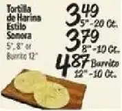 El Super Tortilla de Harina Estilo Sonora offer