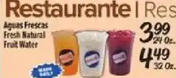 El Super Restaurante Fresh Natural Fruit Water offer
