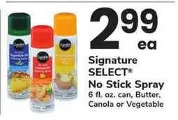 Safeway Signature SELECT No Stick Spray offer