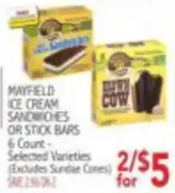 Ingles Markets Mayfield ice cream sandwiches or stick bars offer