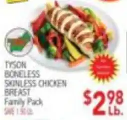 Ingles Markets Tyson boneless skinless chicken breast family pack offer
