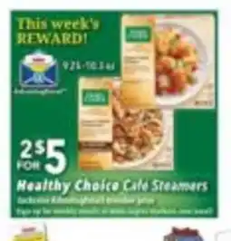 Ingles Markets Healthy Choice Cafe Steamers offer