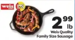 Weis Markets Weis Quality Family Size Sausage offer