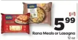 Weis Markets Rana Meals or Lasagna offer