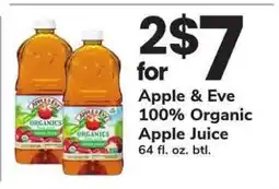 Safeway Apple & Eve 100% Organic Apple Juice offer