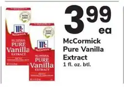 Safeway McCormick Pure Vanilla Extract offer
