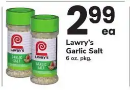 Safeway Lawry's Garlic Salt offer
