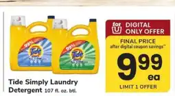 Safeway Tide Simply Laundry Detergent offer