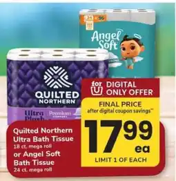 Safeway Quilted Northern Ultra Bath Tissue or Angel Soft Bath Tissue offer