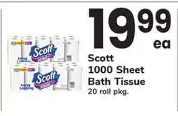 Safeway Scott 1000 Sheet Bath Tissue offer