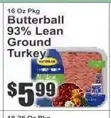 Key Food Butterball 93% Lean Ground Turkey offer