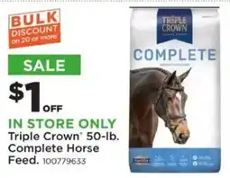 Mills Fleet Farm Triple Crown Complete Horse Feed offer