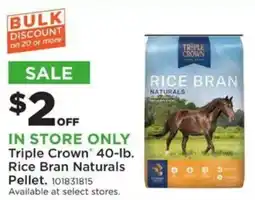 Mills Fleet Farm Triple Crown Rice Bran Naturals Pellet offer