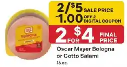 Coborn's Oscar Mayer Bologna or Cotto Salami offer