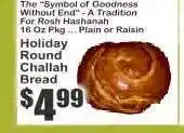 Key Food Holiday Round Challah Bread offer