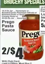 Key Food Prego Pasta Sauce offer