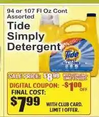 Key Food Tide Simply Detergent offer