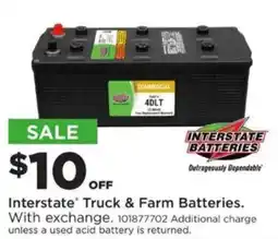 Mills Fleet Farm Interstate Truck & Farm Batteries offer